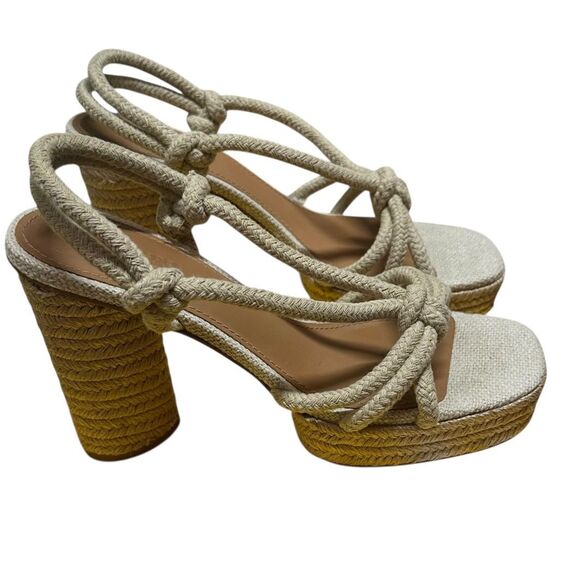 Mercedes Castillo Audra Platform Sandals in Natural NWB Size 8 1/2 - Picture 5 of 9